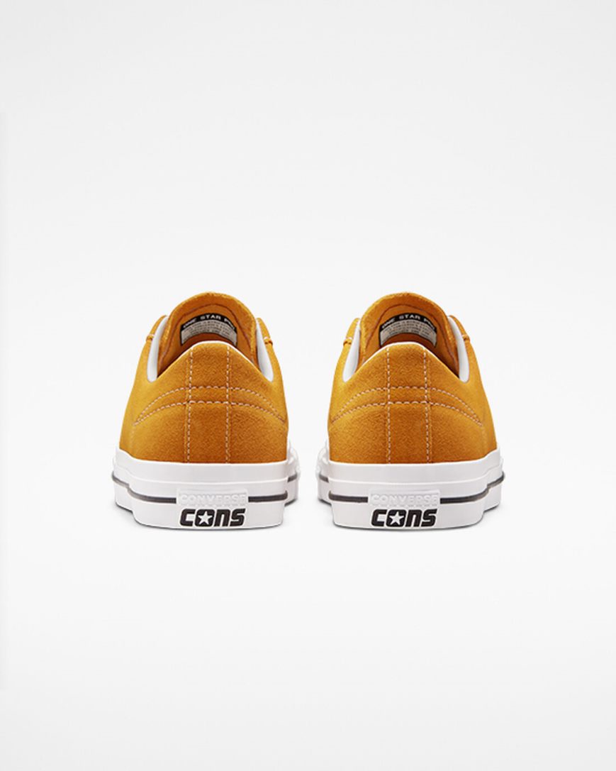 Pánské Skate Boty Converse One Star Pro Zlaté Oranžové Bílé Černé | CZ OSGD63